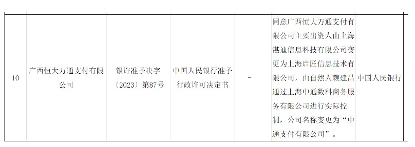 央行批准，中通支付正式入局第三方支付领域